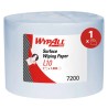 WYPALL L10 General Clean Wiping Paper Roll Blue Jumbo Cleaning Wipes, 1 Ply, 380 x 235 mm, 1000 Sheets 7200