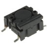 MEC Black IP67 Rated Tactile Switch Plunger, SPST 50mA 24 V dc, PCB Mount IP67