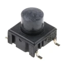 MEC IP67 Black Tactile Switch Button, 5.3mm Actuator Length, SPST 50mA 24V dc PCB Mount 