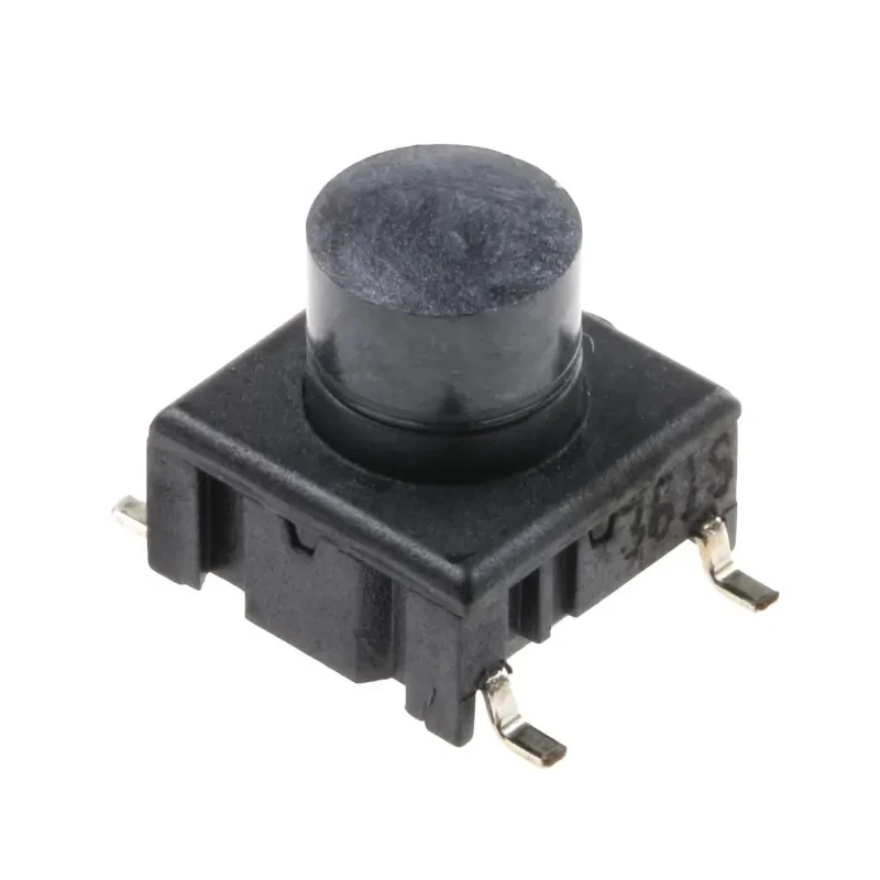 MEC IP67 Black Tactile Switch Button, 5.3mm Actuator Length, SPST 50mA 24V dc PCB Mount 
