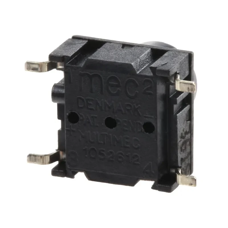 MEC IP67 Black Tactile Switch Button, 5.3mm Actuator Length, SPST 50mA 24V dc PCB Mount 