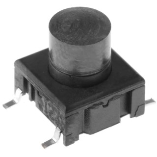 MEC IP67 Black Tactile Switch Button 5.9 mm SPST 50mA 24V dc PCB IP67