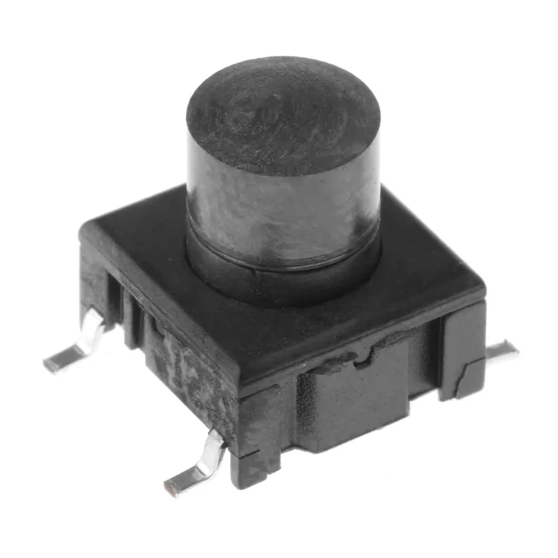 MEC IP67 Black Tactile Switch Button 5.9 mm SPST 50mA 24V dc PCB IP67