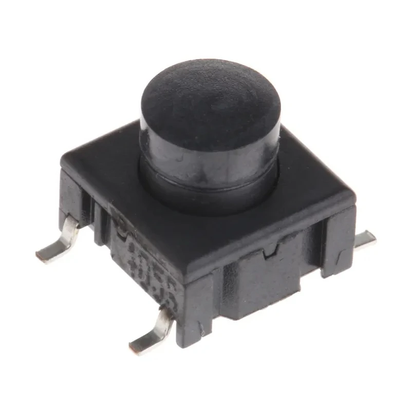 MEC IP67 Black Tactile Switch Button 4.4 mm SPST 50mA 24 V dc PCB IP67
