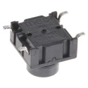 MEC IP67 Black Tactile Switch Button 4.4 mm SPST 50mA 24 V dc PCB IP67