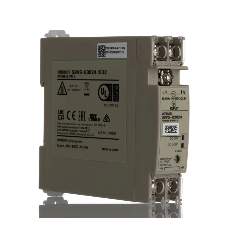 Omron Switched Mode DIN Rail Power Supply 24 V dc, 1.3 A Output, 30 W, 264 V ac Input S8VS