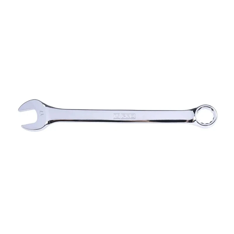 RS PRO Combination Spanner 17 mm, 224mm Overall Chrome Vanadium Steel Chrome Finish 495-3510