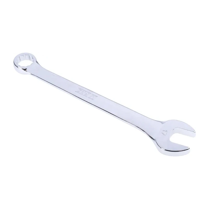 RS PRO Combination Spanner 17 mm, 224mm Overall Chrome Vanadium Steel Chrome Finish 495-3510