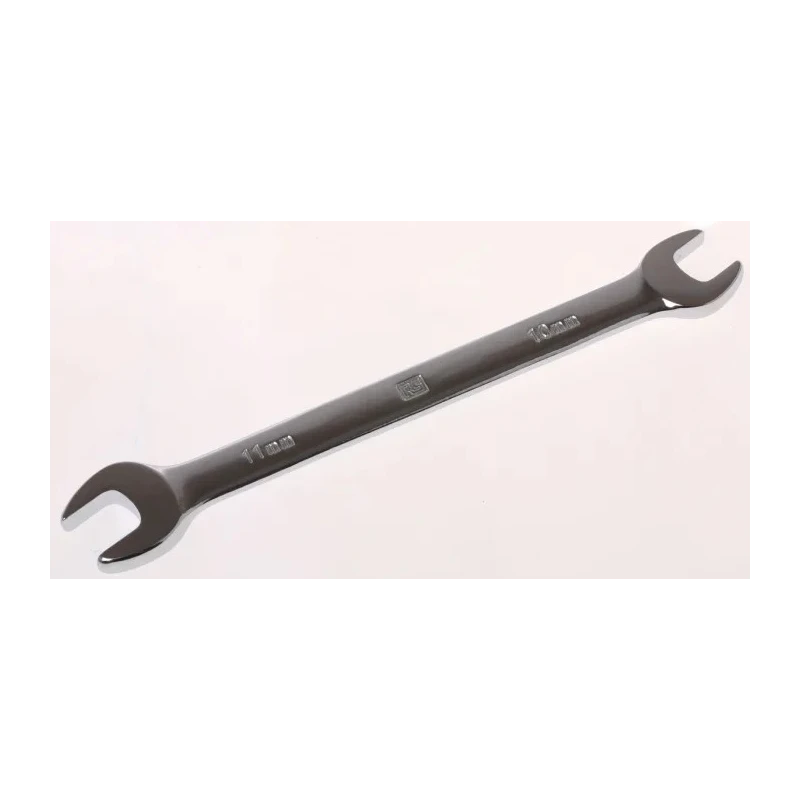 RS PRO Double Ended Open Spanner Metric 10 to 11 mm Chrome Vanadium Steel Chrome Finish 146mm ANSI 495-3699