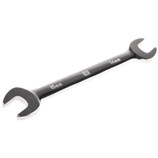 RS PRO Double Ended Open Spanner Metric 14 to 15 mm Chrome Vanadium Steel Chrome Finish 185mm 495-3712