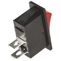 TE Connectivity SPST On-Off Rocker Switch Panel 10A @ 250Vac, Red Actuator 1634202-4