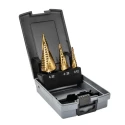 Makita 3-Piece Titanium Nitride Coated Step Drill Bit Set for Metal 4 mm to 32 mm D-41872