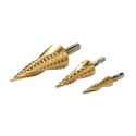 Makita 3-Piece Titanium Nitride Coated Step Drill Bit Set for Metal 4 mm to 32 mm D-41872