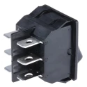 TE Connectivity DPDT On-On On-On Rocker Switch Panel 10A 22.2 x 30.2 mm Polyamide 66 Housing 1634201-7