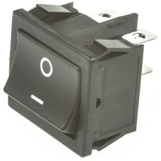 TE Connectivity DPST On-Off Rocker Switch Panel, Black Actuator, 10A 24V DC, Polyamide Housing 1634200-3