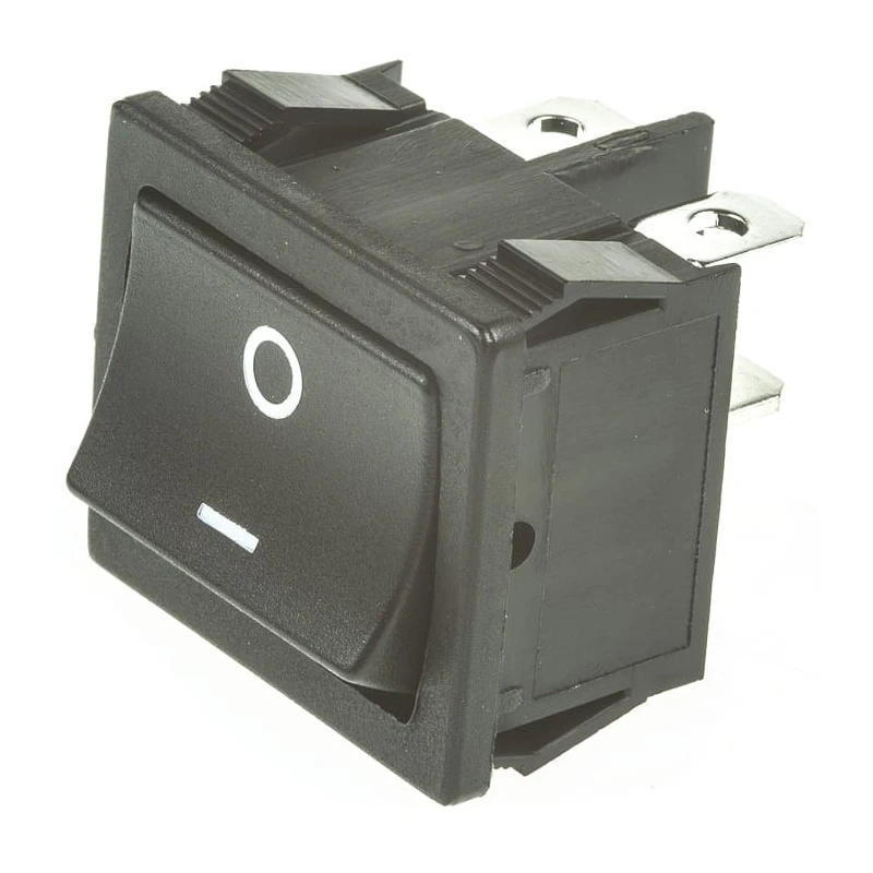 TE Connectivity DPST On-Off Rocker Switch Panel, Black Actuator, 10A 24V DC, Polyamide Housing 1634200-3