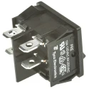 TE Connectivity DPST On-Off Rocker Switch Panel, Black Actuator, 10A 24V DC, Polyamide Housing 1634200-3