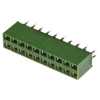 TE Connectivity AMPMODU Series Straight Through Hole PCB Socket, 20-Contact, 2 Row, 2.54 mm Pitch, Solder Termination HV100