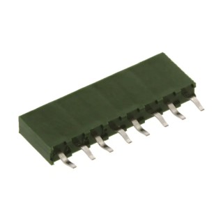 TE Connectivity AMPMODU Series Straight Through Hole PCB Socket, 8-Contact, 1 Row, 2.54 mm Pitch, Solder Termination HV100