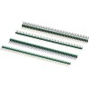TE Connectivity AMPMODU MOD II Series Right Angle Through Hole Pin Header, 100 Contacts, 2.54 mm Pitch, 2 Row 5-826662-0
