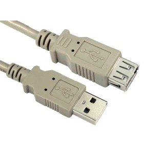 RS PRO USB 2.0 Female USB Type A to Female USB Type A Beige Cable 2 m 195-4275