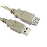 RS PRO USB 2.0 Female USB Type A to Female USB Type A Beige Cable 2 m 195-4275