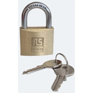 RS PRO Brass Padlock Keyed Alike, Stainless Steel 6 mm Shackle, 40 mm Body 195-8243