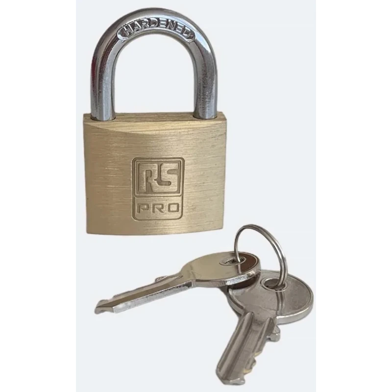 RS PRO Brass Padlock Keyed Alike, Stainless Steel 6 mm Shackle, 40 mm Body 195-8243