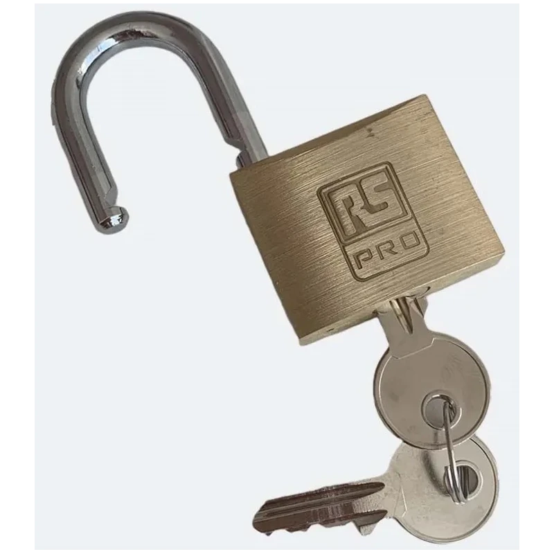 RS PRO Brass Padlock Keyed Alike, Stainless Steel 6 mm Shackle, 40 mm Body 195-8243