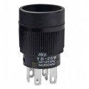NKK Switches Illuminated Push Button Switch, On-On Operation, Panel Mount, 16 mm Cutout, DPDT, IP65, 30 V DC 250 YB26WCKW01