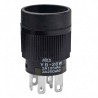 NKK Switches Illuminated Push Button Switch, On-On Operation, Panel Mount, 16 mm Cutout, DPDT, IP65, 30 V DC 250 YB26WCKW01