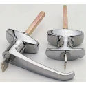 Euro-Locks a Lowe & Fletcher group Company Silver Chrome Plated L-Handle Locking Handle 1602022