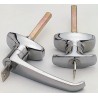 Euro-Locks a Lowe & Fletcher group Company Silver Chrome Plated L-Handle Locking Handle 1602022