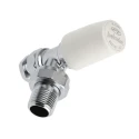 Pegler Yorkshire Chrome Plated Brass Manual Angle Pattern Radiator Valve 10 bar, 120°C 680008