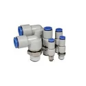 SMC KS/KX Polybutylene Terephthalate Pneumatic Rotary Union Metric Push-in Thread 1/4 in KSH10-02S