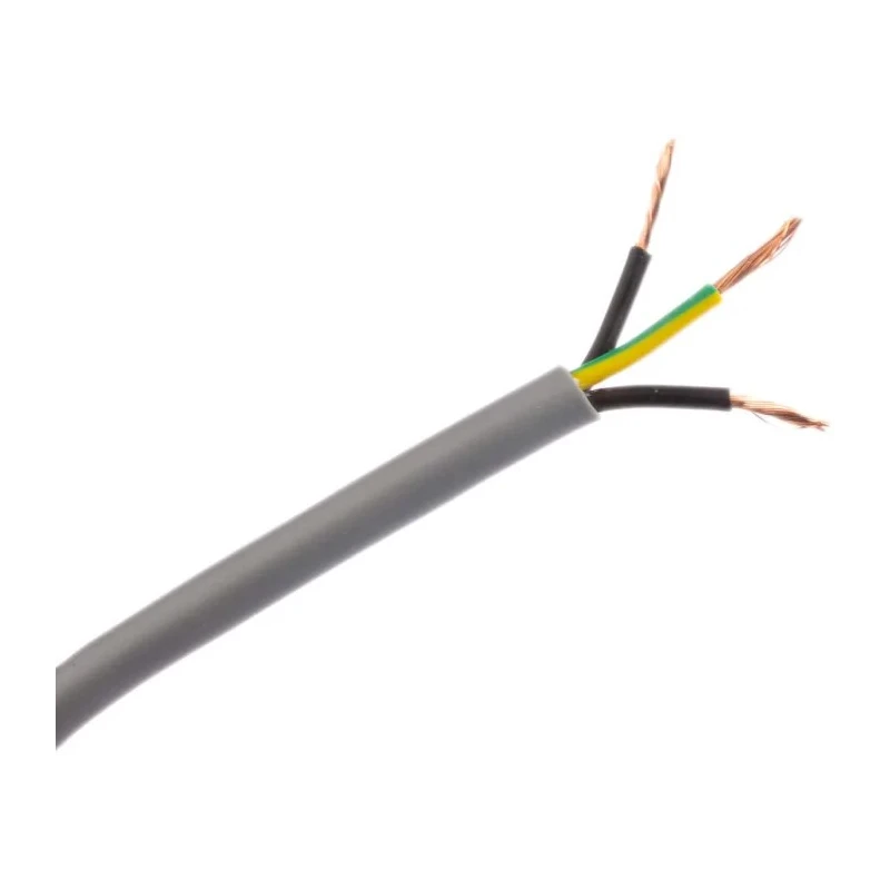 RS PRO Control Cable 3 Cores 1mm² Unscreened Grey PVC Sheath 50m 196-4702