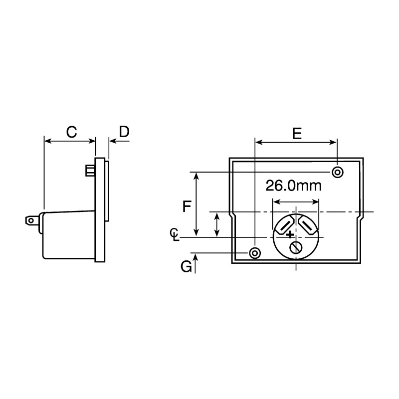 Sifam Tinsley Analogue Panel Ammeter 25 A DC, 55.5 mm x 121 mm, ±1.5 % Moving Coil IS 11019