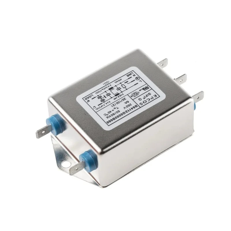 TDK Chassis Mount EMC Filter 6 A 250V AC 50Hz 60Hz Screw Termination Single Phase B84112G0000B060