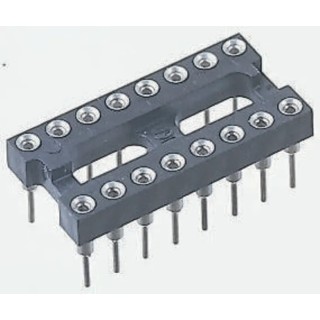 Winslow 2.54 mm Pitch Vertical 24 Way Through Hole Turned Pin Open Frame DIL Socket 5A W30524/3TTRC