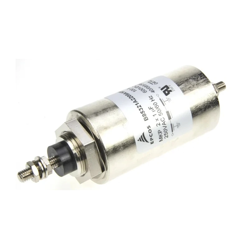 TDK Feedthrough Capacitor 1.0 μF 250 V AC, 600 V DC Screw Mount B85321A2205A101
