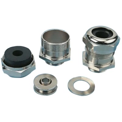 Agro Progress MS EMC Rapid Series Metallic Nickel Plated Brass Cable Gland, PG29 Thread, 23 mm Min., 25.5 mm A1080 29 255