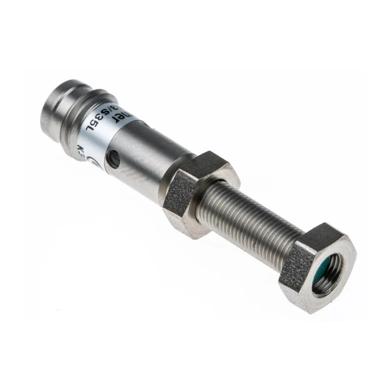 Baumer Threaded Barrel Inductive Proximity Sensor M5 x 0.5 PNP Output 30V dc 100mA 1mm Detection IFRM 05P15A3/S35L