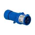Schneider Electric Mureva IP44 Blue Cable Mount 2P+PE Straight Industrial Power Connector 16A 230V 