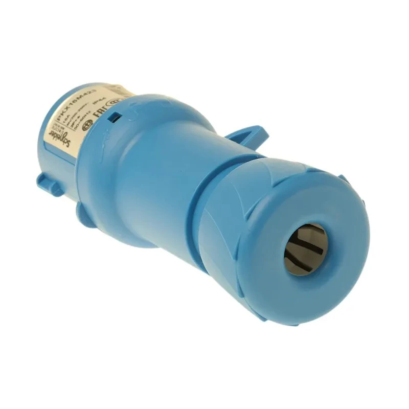 Schneider Electric Mureva IP44 Blue Cable Mount 2P+PE Straight Industrial Power Connector 16A 230V 