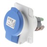 Schneider Electric Panel Mount Industrial Power Connector 16A 230V IP44 Blue 2P+PE Pratika