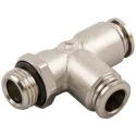 RS PRO 57 Series Pneumatic Fitting 8mm Push-in Male Threaded-to-Tube Nickel Plated Brass 20 bar 80°C 197-7837