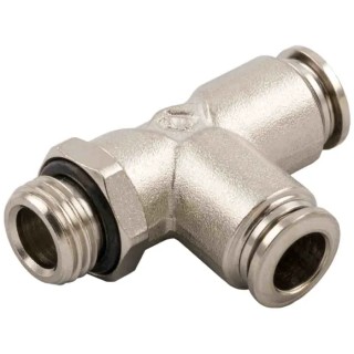 RS PRO 57 Series Pneumatic Fitting 8mm Push-in Male Threaded-to-Tube Nickel Plated Brass 20 bar 80°C 197-7837