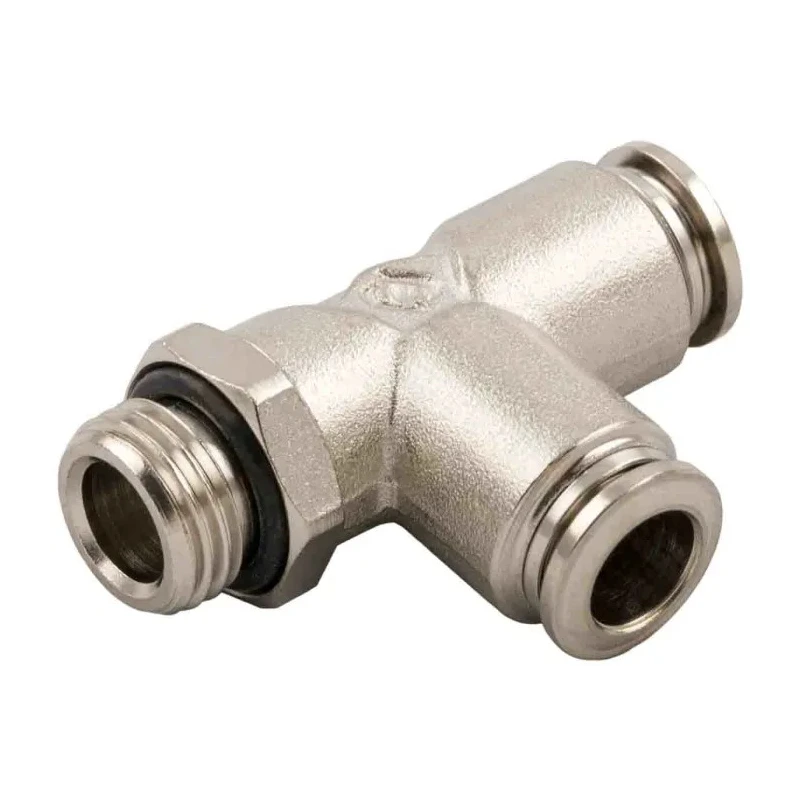 RS PRO 57 Series Pneumatic Fitting 8mm Push-in Male Threaded-to-Tube Nickel Plated Brass 20 bar 80°C 197-7837