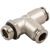 RS PRO 57 Series Pneumatic Fitting 8mm Push-in Male Threaded-to-Tube Nickel Plated Brass 20 bar 80°C 197-7837