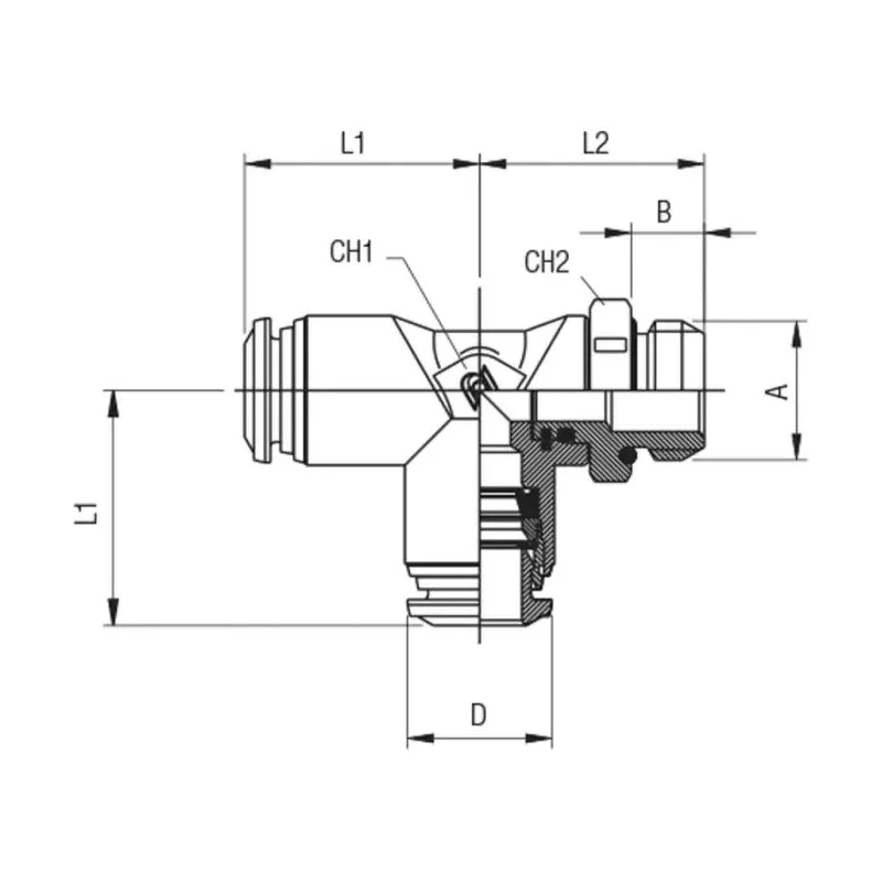 RS PRO 57 Series Pneumatic Fitting 8mm Push-in Male Threaded-to-Tube Nickel Plated Brass 20 bar 80°C 197-7837